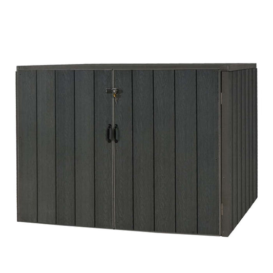 Cosmo Casa - Afvalcontainerbekleding - Premium - WPC & Metaal - Grijs