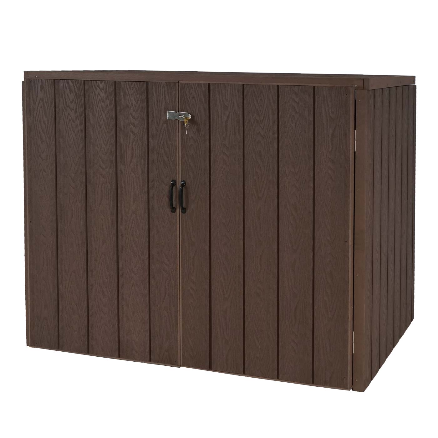 Cosmo Casa - Afvalcontainerbekleding - Premium - WPC & Metaal - Bruin