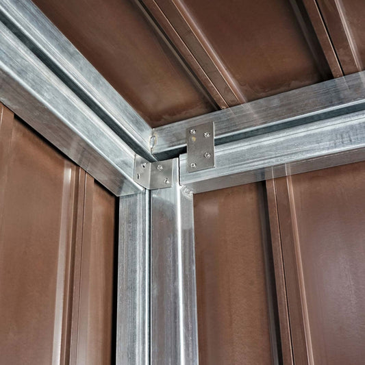 Cosmo Casa - Afvalcontainerbekleding - Premium - WPC & Metaal - Bruin