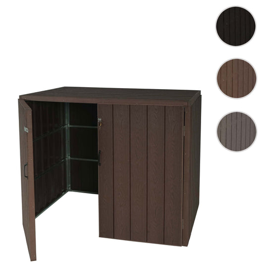 Cosmo Casa - Afvalcontainerbekleding - Premium - WPC & Metaal - Bruin