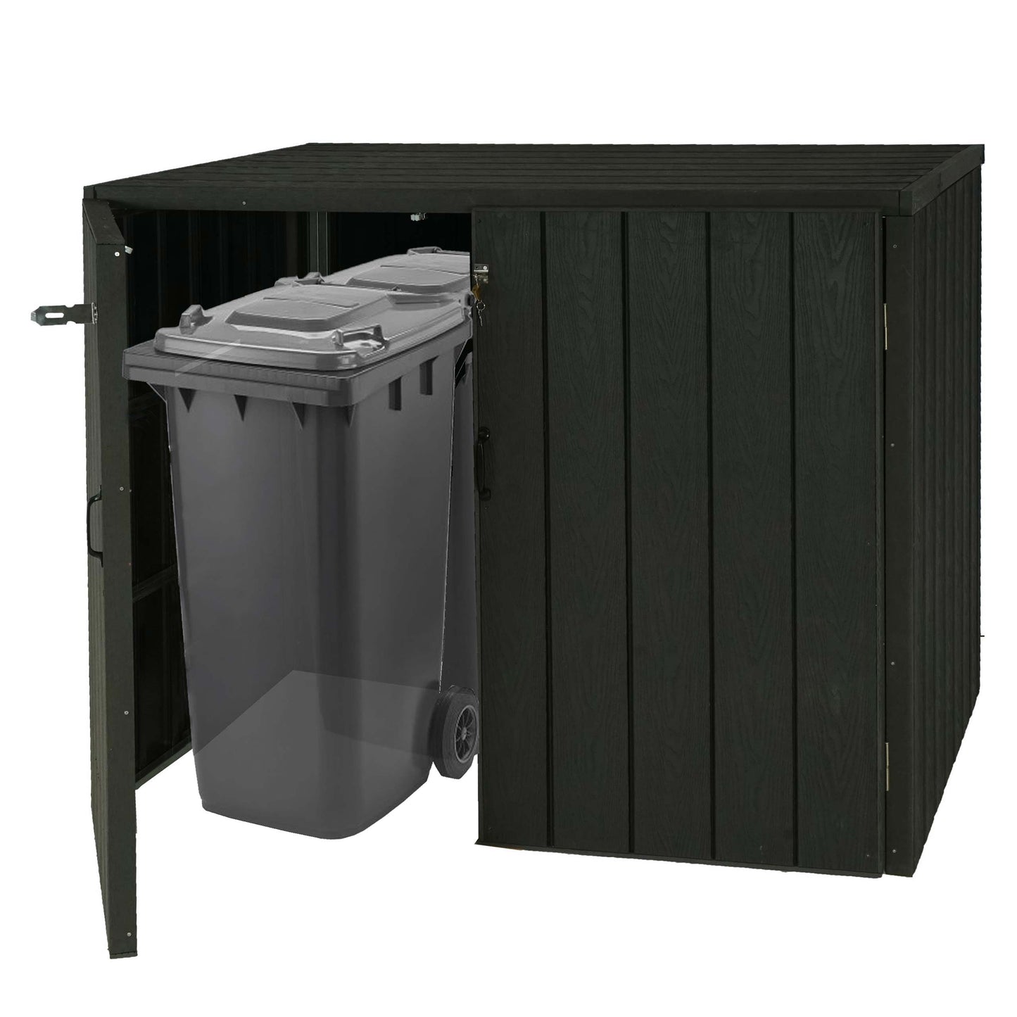 Cosmo Casa - Afvalcontainerbekleding - Premium - WPC & Metaal - Antraciet