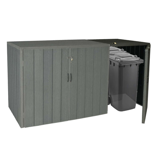 Cosmo Casa - Afvalcontainerbekleding - Verlenging - WPC & Metaal - Grijs