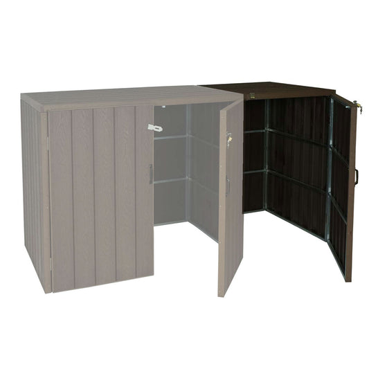 Cosmo Casa - Afvalcontainerbekleding - Verlenging - WPC & Metaal - Bruin