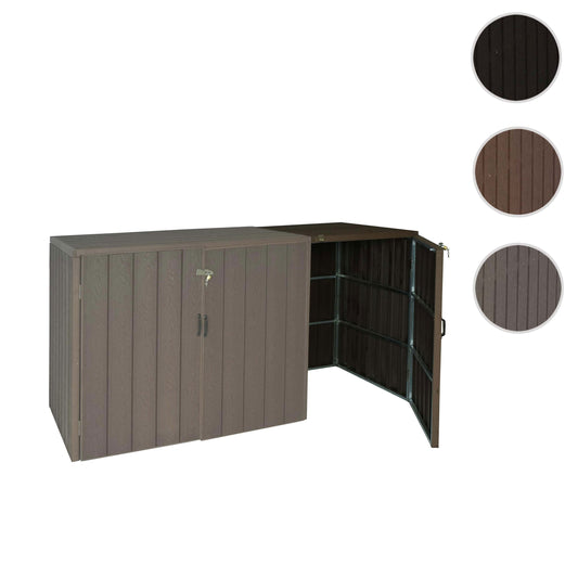 Cosmo Casa - Afvalcontainerbekleding - Verlenging - WPC & Metaal - Bruin