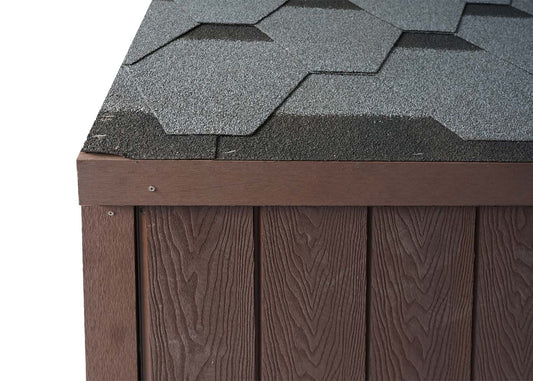 Cosmo Casa - Vuilnisbakbekleding - Opslag - WPC & Metaal - Bruin - 172×213×112 cm