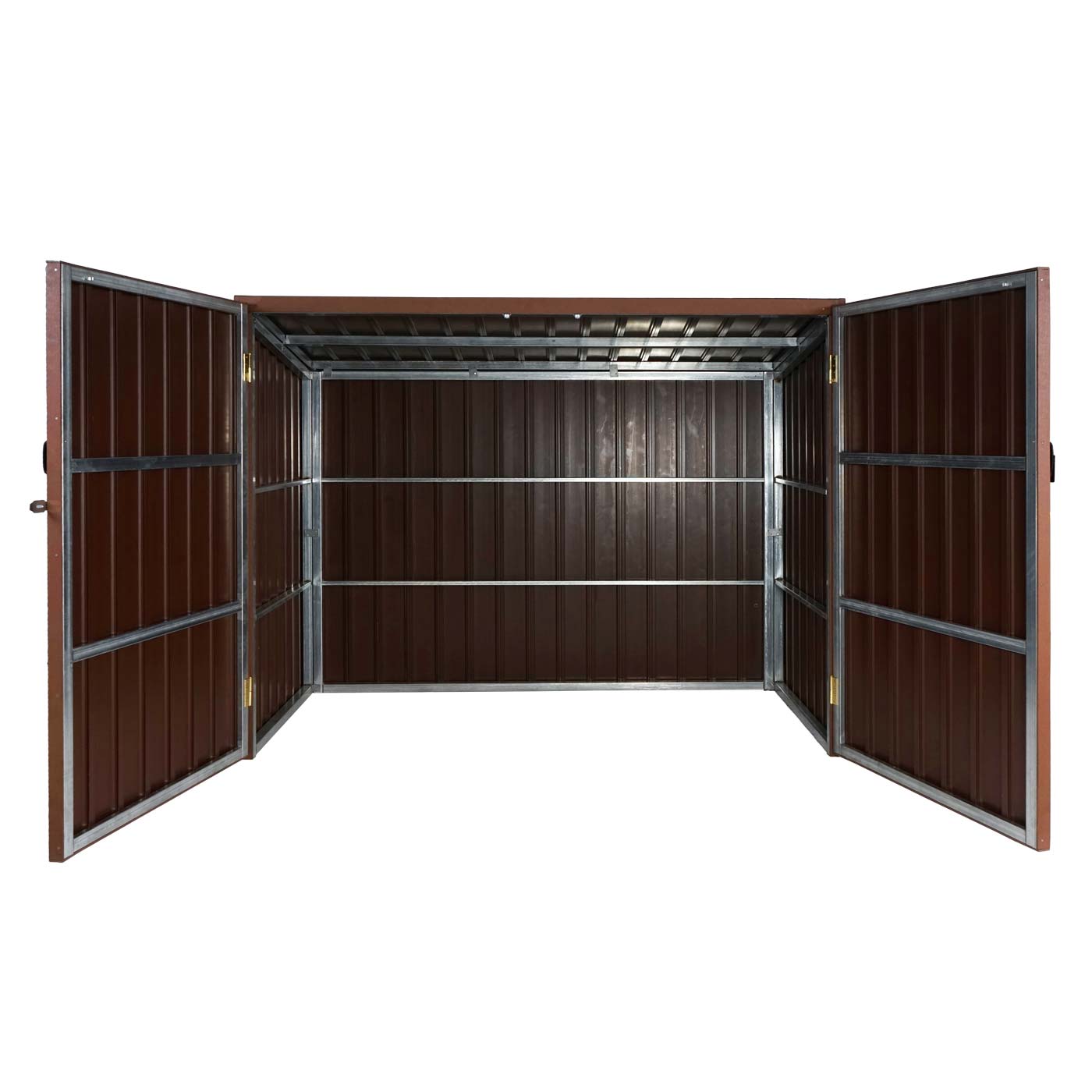 Cosmo Casa - Vuilnisbakbekleding - Opslag - WPC & Metaal - Bruin - 172×213×112 cm