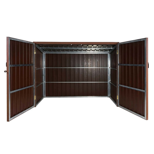 Cosmo Casa - Vuilnisbakbekleding - Opslag - WPC & Metaal - Bruin - 172×213×112 cm