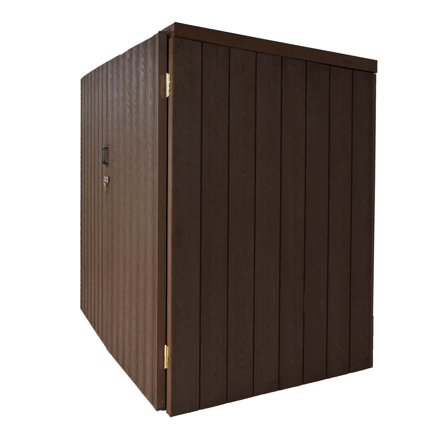 Cosmo Casa - Vuilnisbakbekleding - Opslag - WPC & Metaal - Bruin - 172×213×112 cm