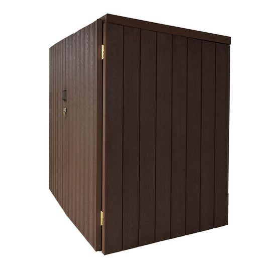 Cosmo Casa - Vuilnisbakbekleding - Opslag - WPC & Metaal - Bruin - 172×213×112 cm