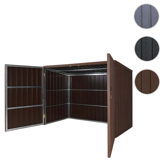 Cosmo Casa - Vuilnisbakbekleding - Opslag - WPC & Metaal - Bruin - 172×213×112 cm