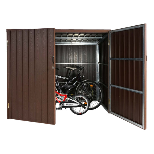 Cosmo Casa - Vuilnisbakbekleding - Opslag - WPC & Metaal - Bruin - 172×213×160 cm