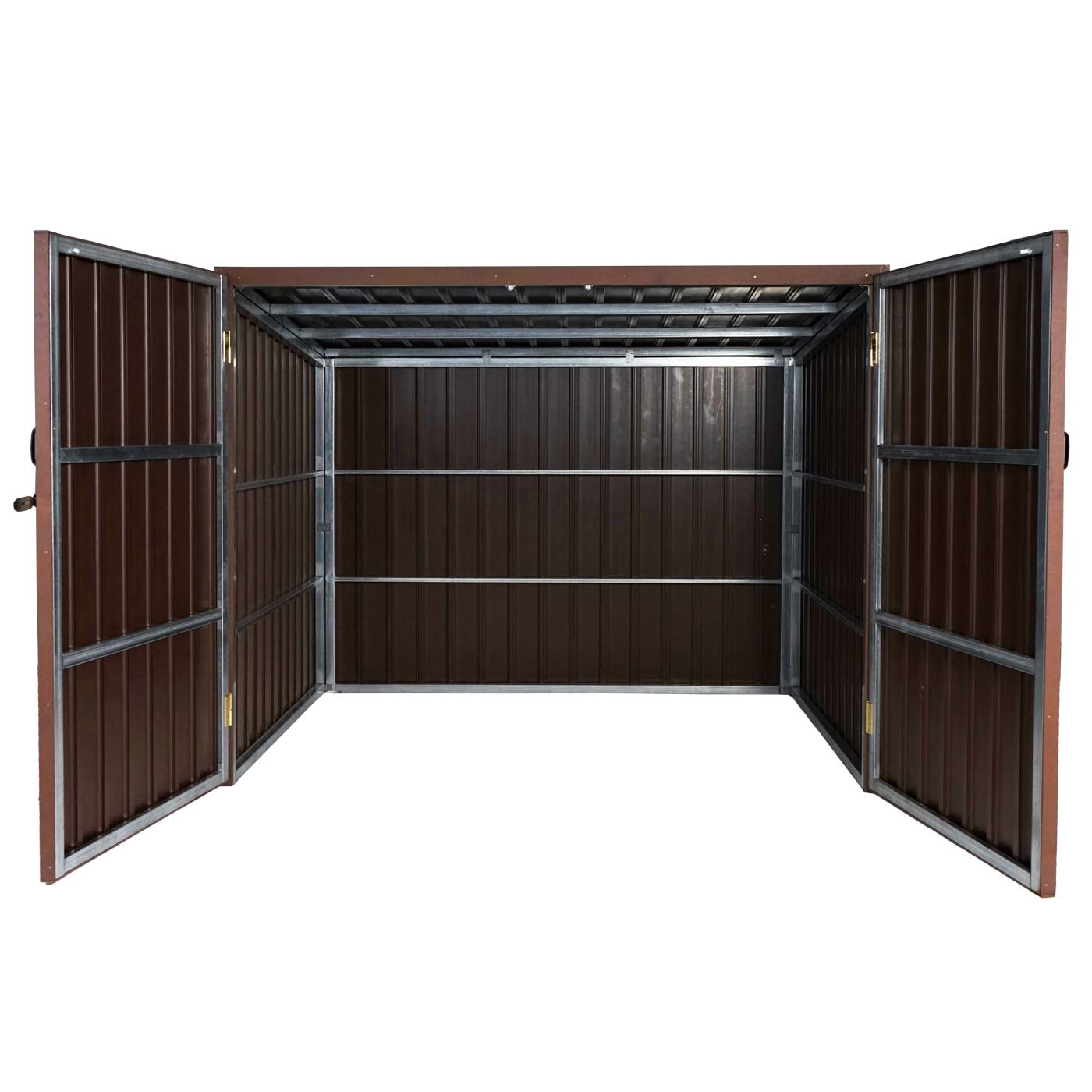 Cosmo Casa - Vuilnisbakbekleding - Opslag - WPC & Metaal - Bruin - 172×213×160 cm