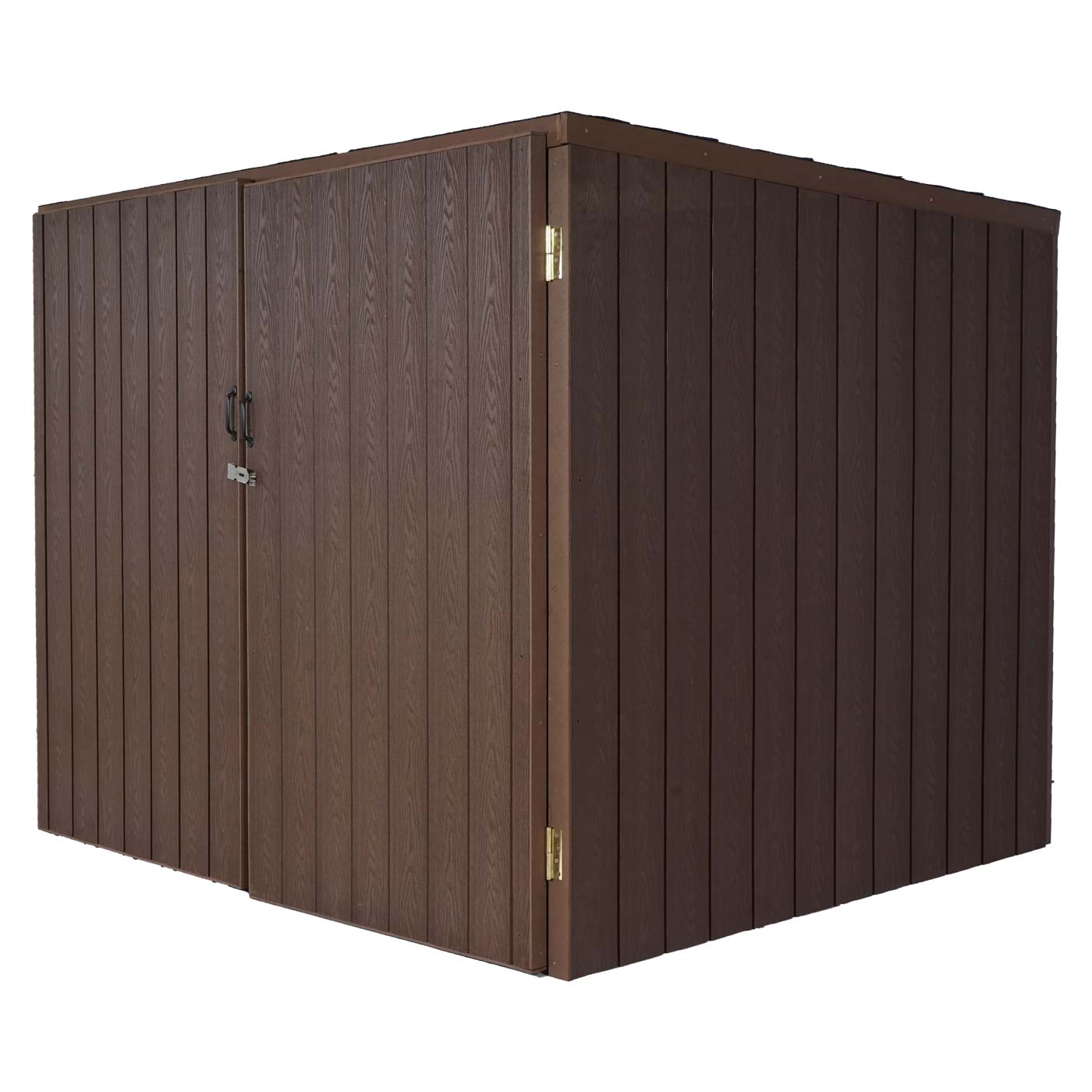 Cosmo Casa - Vuilnisbakbekleding - Opslag - WPC & Metaal - Bruin - 172×213×160 cm