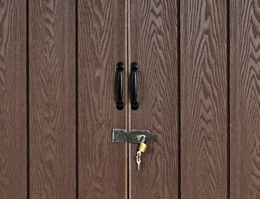 Cosmo Casa - Vuilnisbakbekleding - Opslag - WPC & Metaal - Bruin - 172×213×160 cm