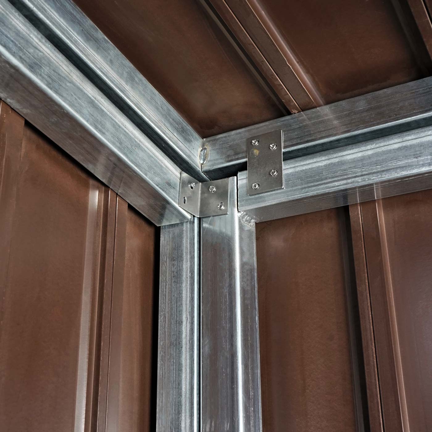 Cosmo Casa - Vuilnisbakbekleding - Opslag - WPC & Metaal - Bruin - 172×213×160 cm