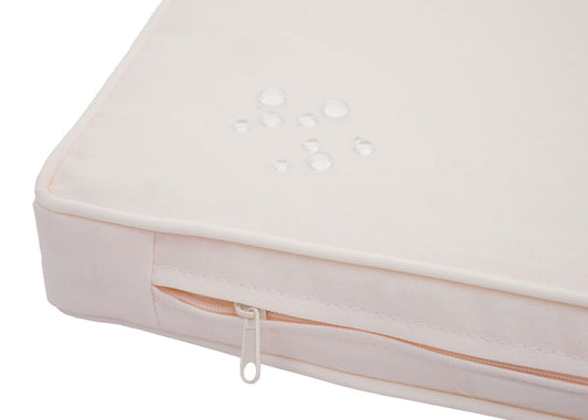 Cosmo Casa - Polyrotan Set - Balkon Tuin Loungeset Bank Zitgroep - Bruin met Crème Kussens