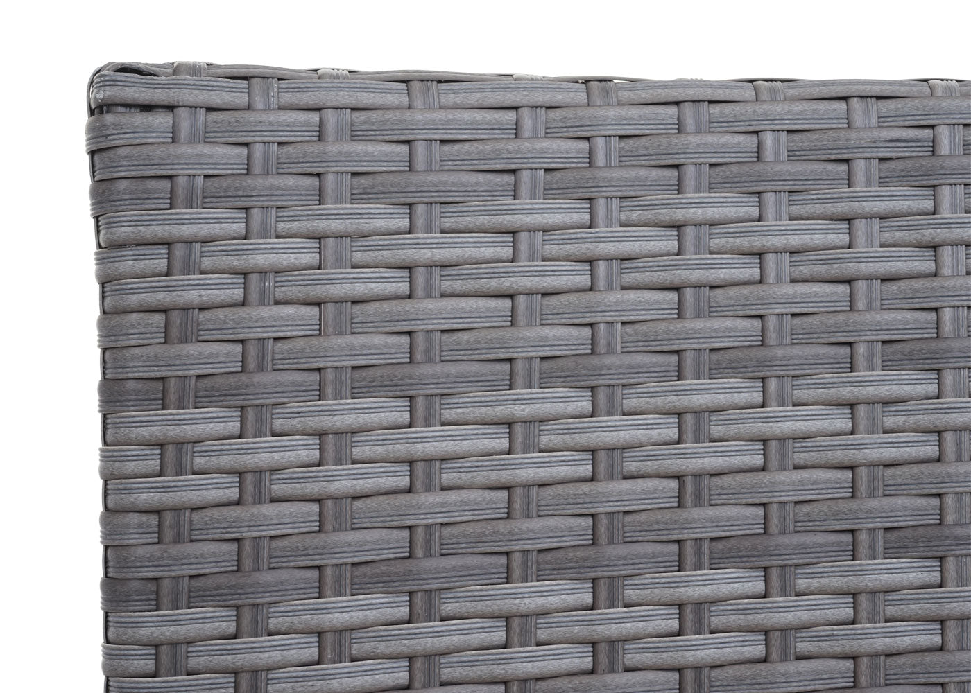 Cosmo Casa - Polyrotan Set - Balkon Tuin Loungeset Bank Zitgroep - Grijs met Crème Kussens