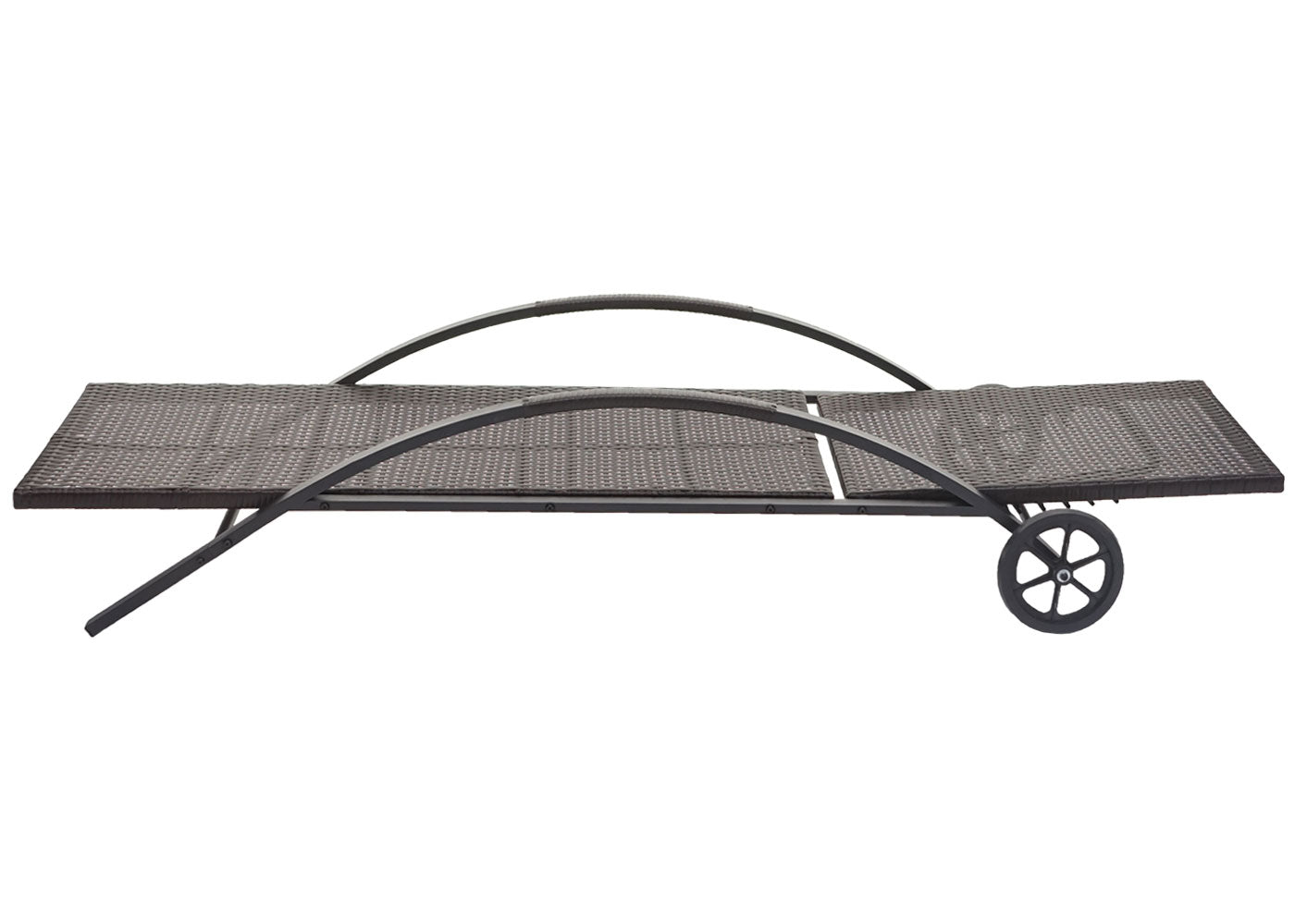 Cosmo Casa - Set van 2 Ligbedden - Relaxligstoel Tuinligstoel - Polyrotan - Bruin met Crème Beige Kussen