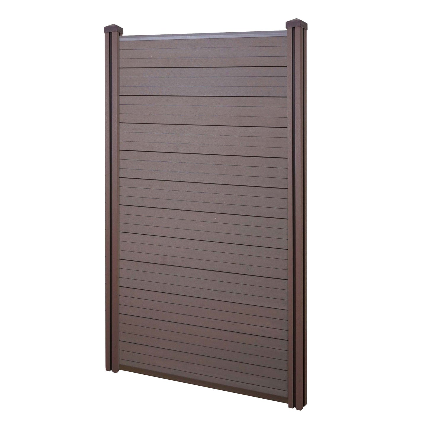 Cosmo Casa - WPC Zichtscherm Sarthe - Smal Basiselement - WPC Paal - Bruin - 100 cm