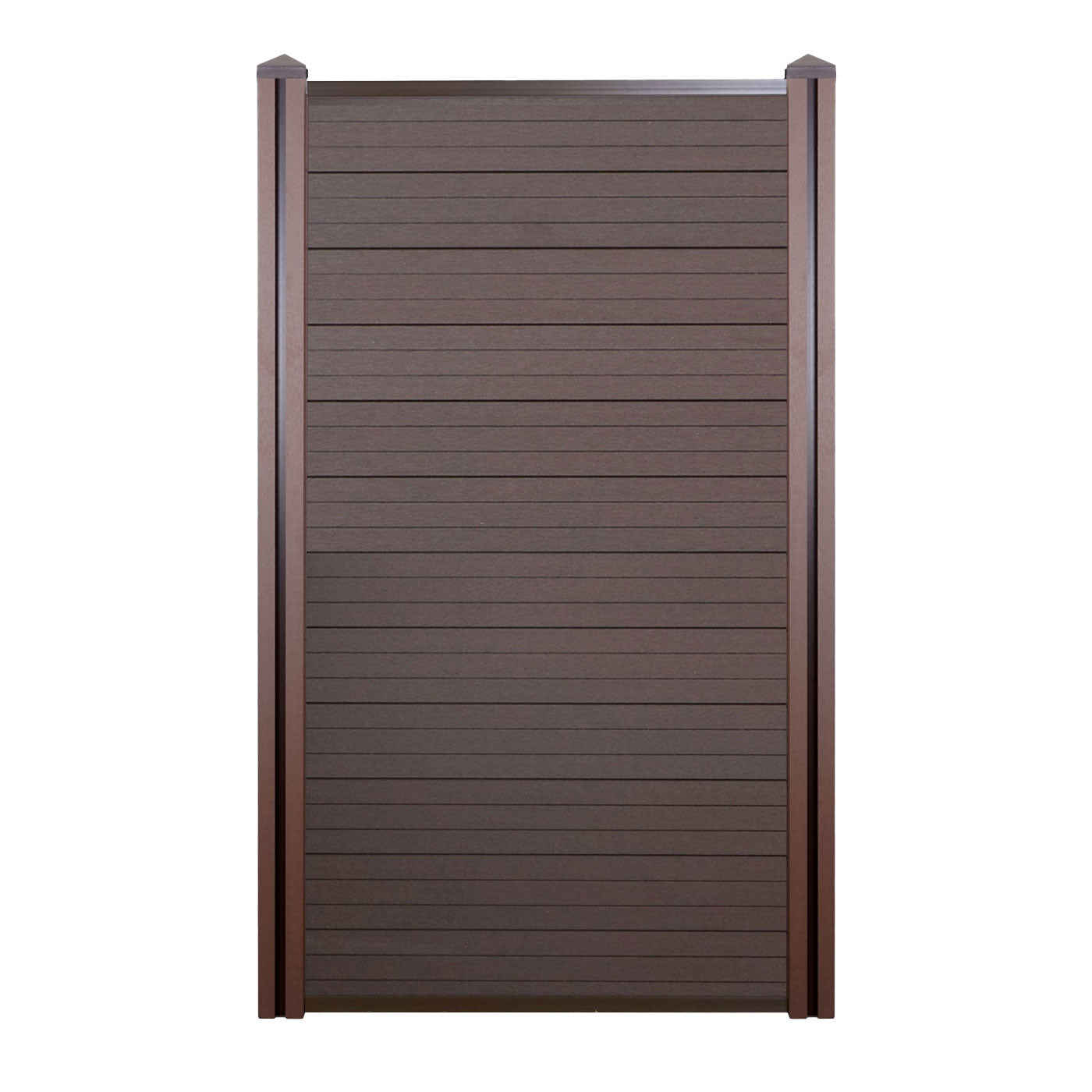 Cosmo Casa - WPC Zichtscherm Sarthe - Smal Basiselement - WPC Paal - Bruin - 100 cm