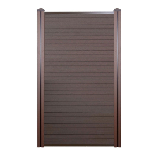Cosmo Casa - WPC Zichtscherm Sarthe - Smal Basiselement - WPC Paal - Bruin - 100 cm
