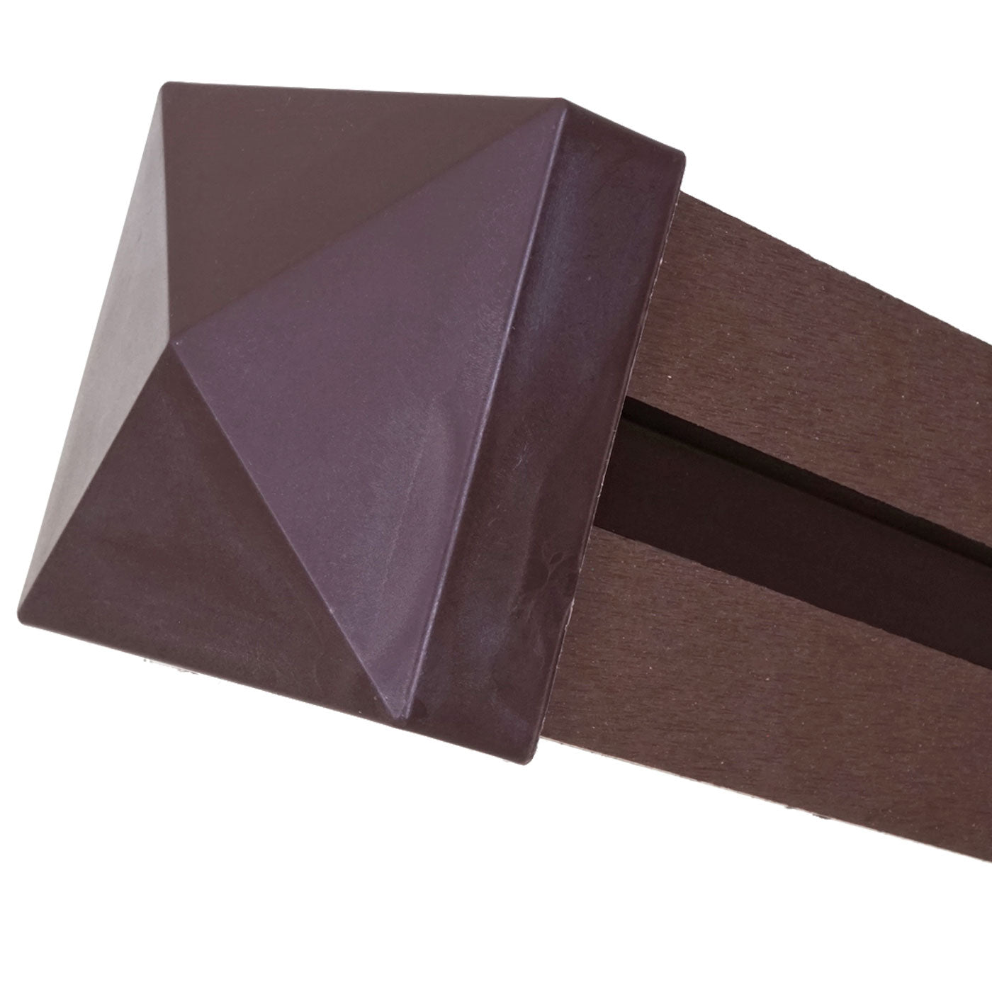 Cosmo Casa - WPC Zichtscherm Sarthe - Smal Basiselement - WPC Paal - Bruin - 100 cm