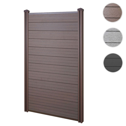 Cosmo Casa - WPC Zichtscherm Sarthe - Smal Basiselement - WPC Paal - Bruin - 100 cm