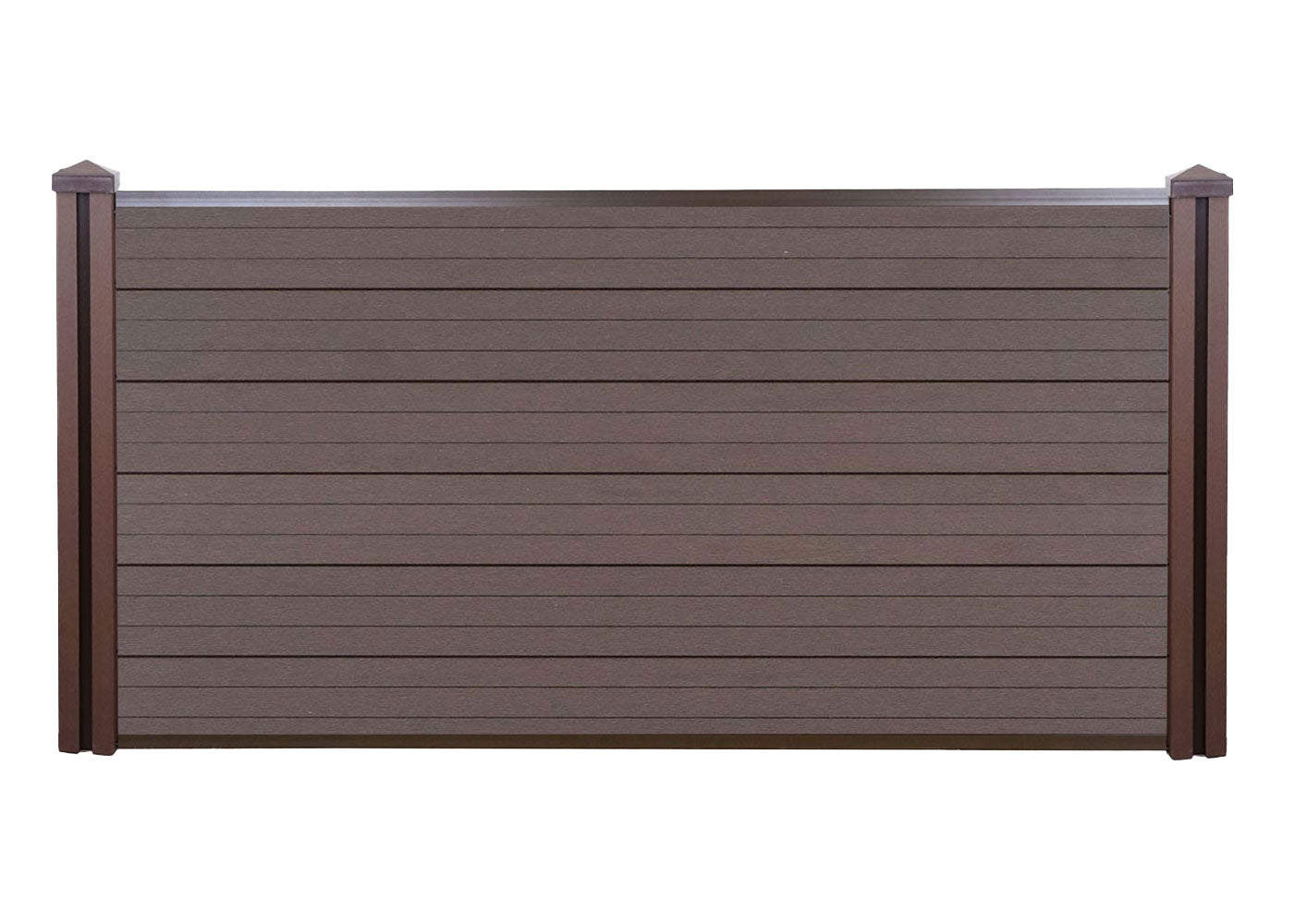 Cosmo Casa - WPC Privacyscherm Sarthe - Windscherm & Basiselement Laag - WPC Paal - Bruin - 1,95 m