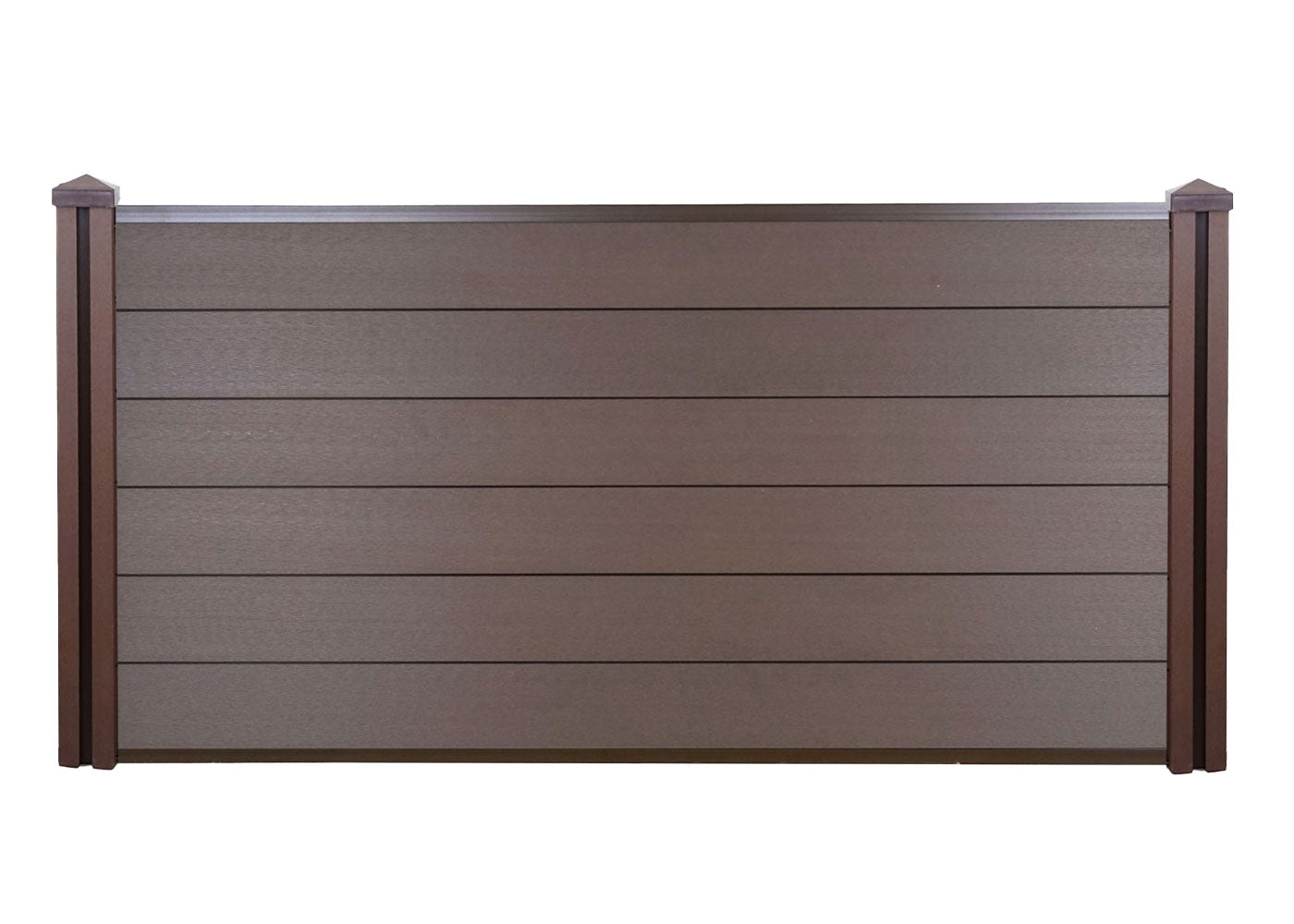 Cosmo Casa - WPC Privacyscherm Sarthe - Windscherm & Basiselement Laag - WPC Paal - Bruin - 1,95 m