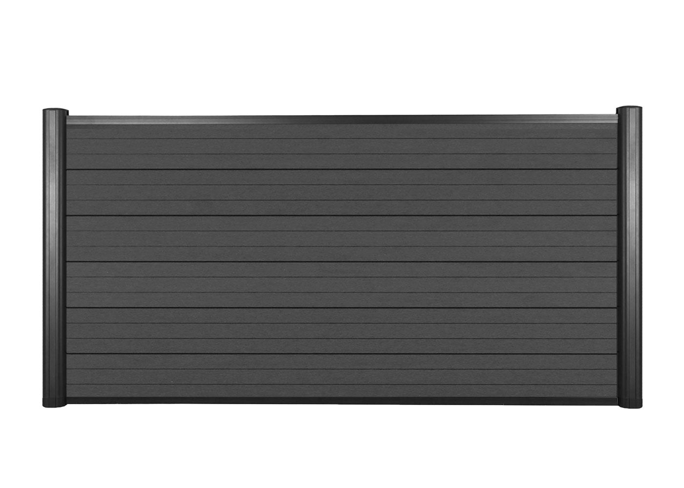 Cosmo Casa - WPC Privacyscherm Sarthe - Windscherm & Laag Basiselement - Aluminium Palen - Antraciet - 1,90 m