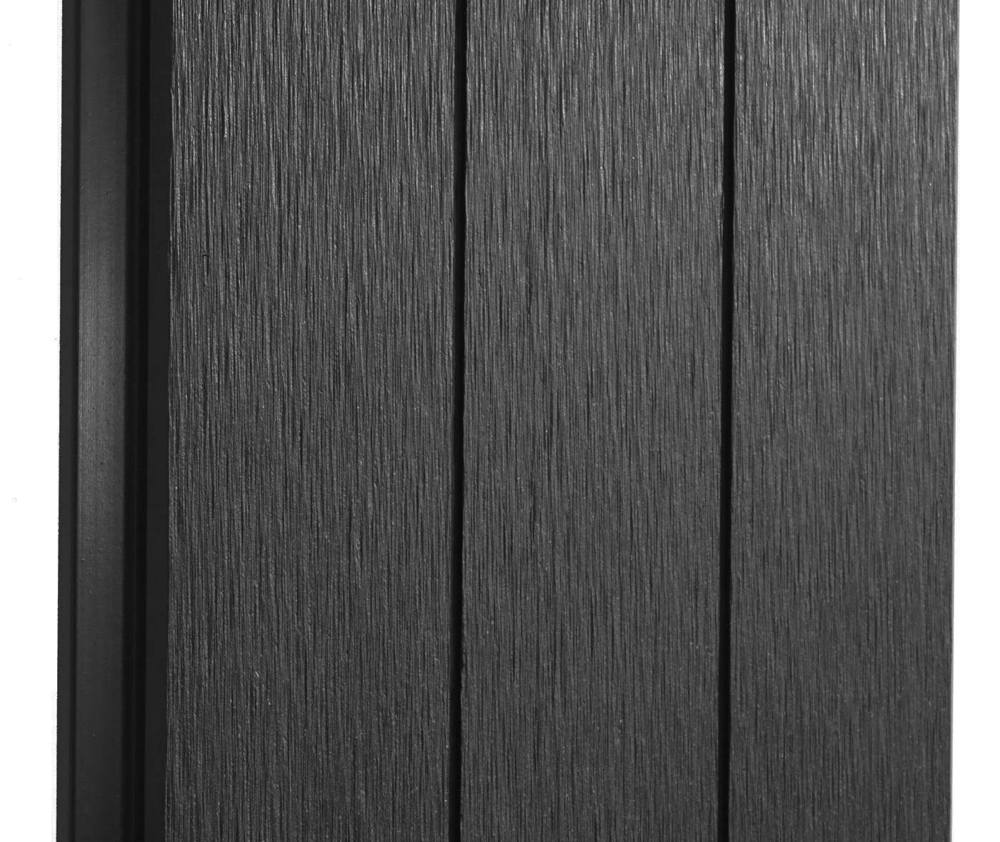 Cosmo Casa - WPC Privacyscherm Sarthe - Windscherm & Laag Basiselement - Aluminium Palen - Antraciet - 1,90 m