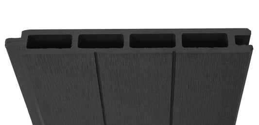 Cosmo Casa - WPC Privacyscherm Sarthe - Windscherm & Laag Basiselement - Aluminium Palen - Antraciet - 1,90 m