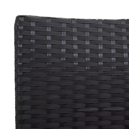 Cosmo Casa - Tuinbank - Polyrotan Bank met Tafel - Staal en Kussen - Zwart met Terracotta