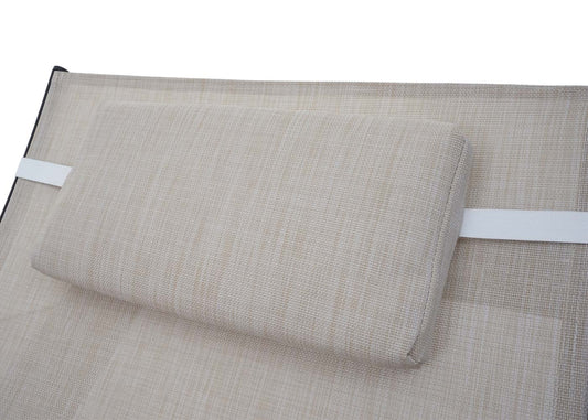 Cosmo Casa - Savannah Ligstoel - Relaxstoel - Tuinligstoel - Polyrotan - Antraciet met Crèmewitte Hoes