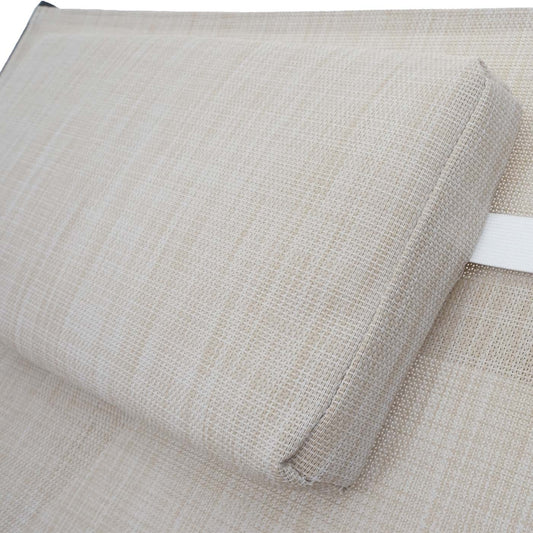 Cosmo Casa - Savannah Ligstoel - Relaxstoel - Tuinligstoel - Polyrotan - Antraciet met Crèmewitte Hoes