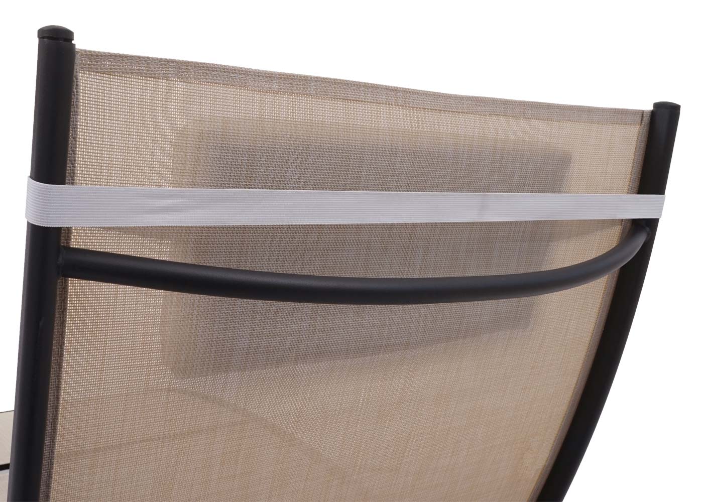 Cosmo Casa - Savannah Ligstoel - Relaxstoel - Tuinligstoel - Polyrotan - Antraciet met Crèmewitte Hoes