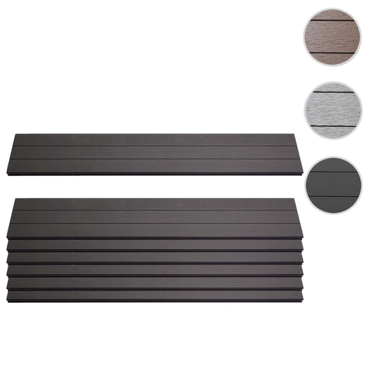 Cosmo Casa - Set van 7 Lamellen voor WPC Privacyscherm Sarthe - Windbeschermingsplanken & FSC-gecertificeerd - WPC - Antraciet - 90 cm
