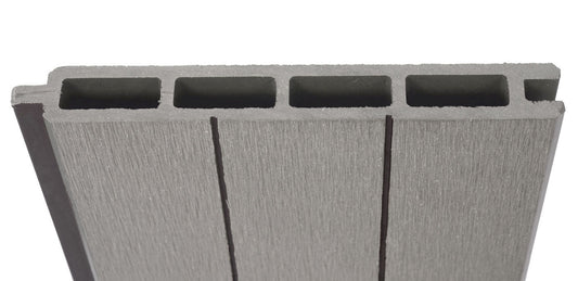 Cosmo Casa - Privacyscherm - Smal aanbouwelement - WPC - Grijs - 98 cm