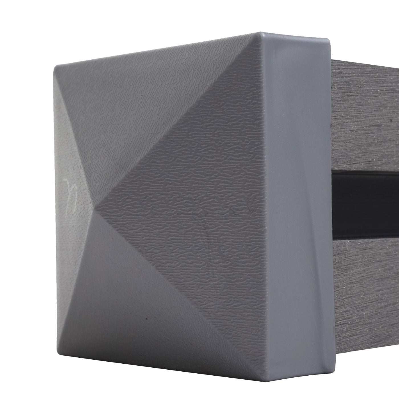 Cosmo Casa - Privacyscherm - Smal aanbouwelement - WPC - Grijs - 98 cm