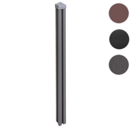 Cosmo Casa - WPC paal Sarthe - Hekwerk zuilpaal insteeksysteem - WPC - Grijs - 240 cm