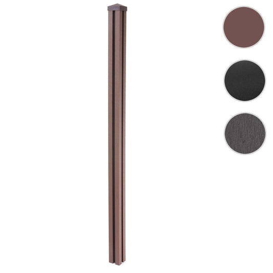Cosmo Casa - WPC Paal Sarthe WPC Hekwerk - Zuilpaal & Insteeksysteem - WPC - Bruin - 240 cm
