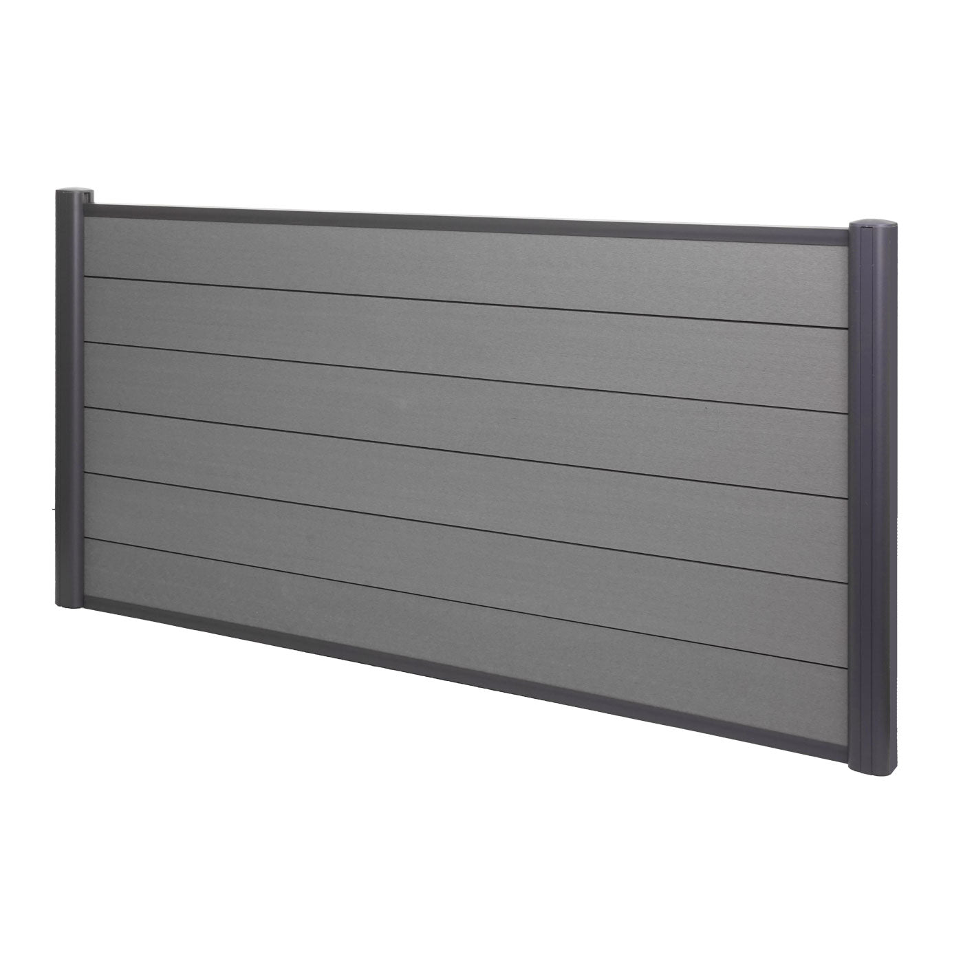 Cosmo Casa - Aluminium Paal Sarthe WPC Hekwerk - Zuilpaal & Insteeksysteem - Aluminium - Grijs - 98 cm