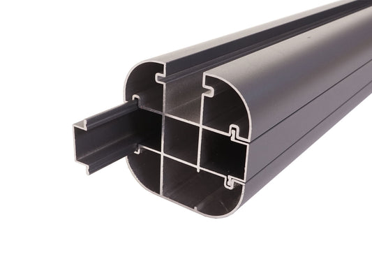 Cosmo Casa - Aluminium Paal Sarthe WPC Hekwerk - Zuilpaal & Insteeksysteem - Aluminium - Grijs - 98 cm