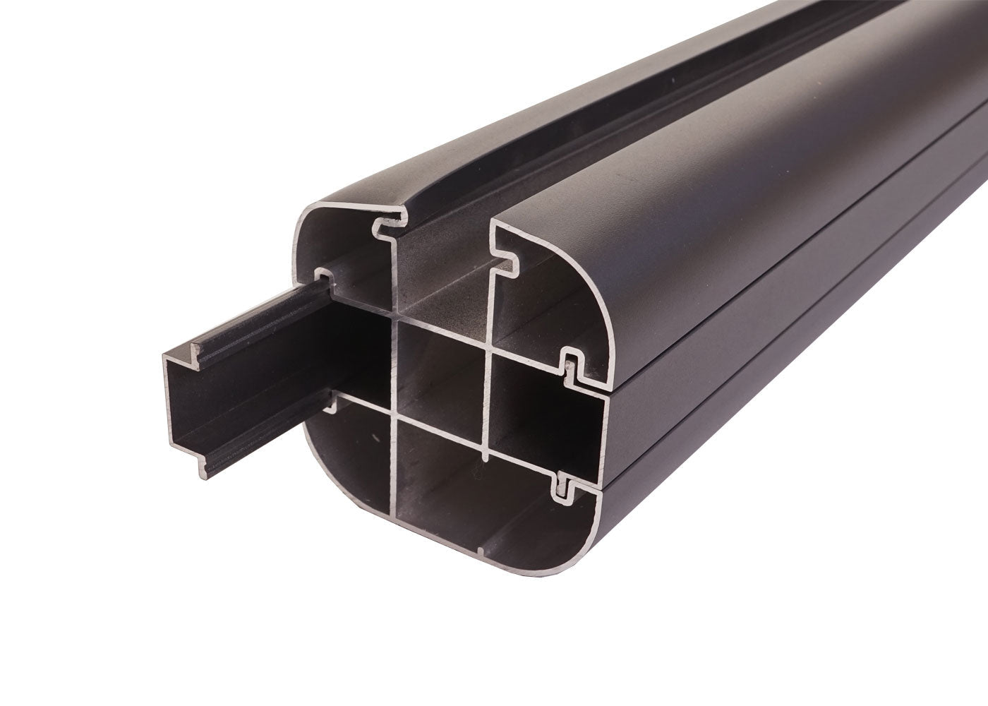 Cosmo Casa - Aluminium Paal Sarthe WPC Hekwerk - Zuilpaal & Insteeksysteem - Aluminium - Antraciet - 98 cm