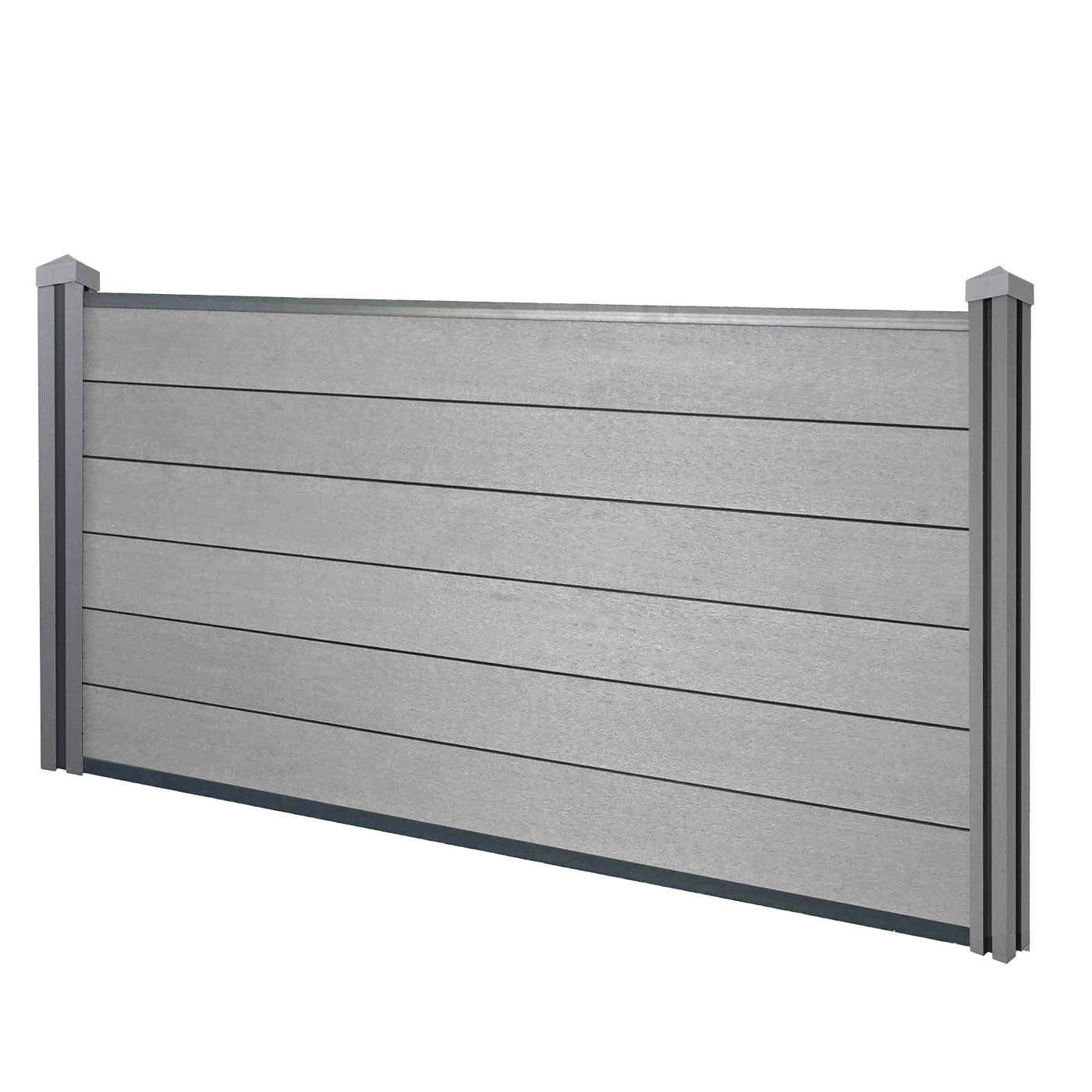 Cosmo Casa - WPC Paal Sarthe WPC Hekwerk - Zuilpaal & Insteeksysteem - WPC - Grijs - 98 cm