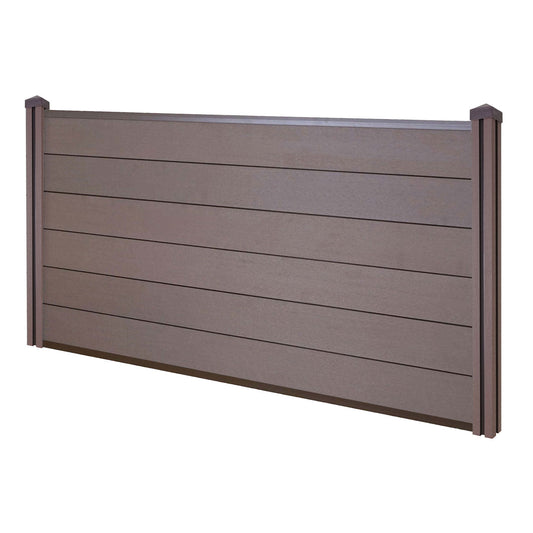 Cosmo Casa - WPC Paal Sarthe WPC Hekwerk - Zuilpaal & Insteeksysteem - WPC - Bruin - 98 cm