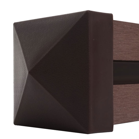 Cosmo Casa - WPC Paal Sarthe WPC Hekwerk - Zuilpaal & Insteeksysteem - WPC - Bruin - 98 cm