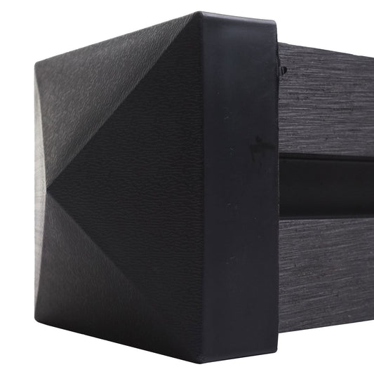 Cosmo Casa - WPC Paal Sarthe WPC Hekwerk - Zuilpaal & Insteeksysteem - WPC - Antraciet - 98 cm