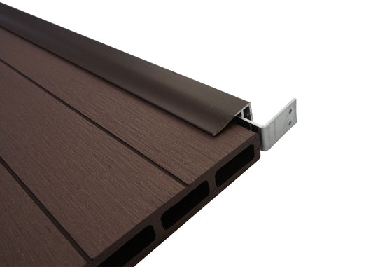 Cosmo Casa - Zichtscherm Eindset - Eindprofiel - WPC - Bruin - 180 cm