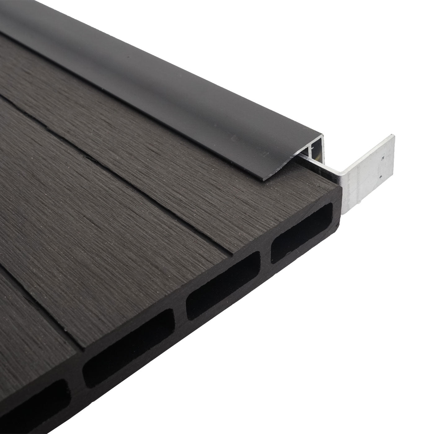 Cosmo Casa - Zichtscherm Eindset - Eindprofiel - WPC - Antraciet - 180 cm